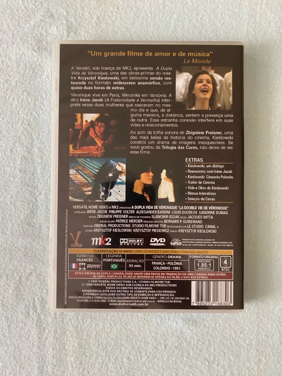 DVD A Dupla Vida de Verónique (Direção: Krzysztof Kielowski / Com Irène Jacob-1991) - Foto 4