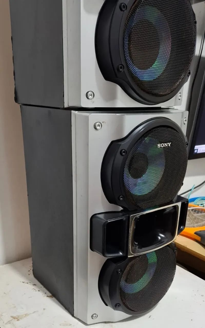 2 caixas de som Sony genezi boca dupla Leia a obs - Aparelhos