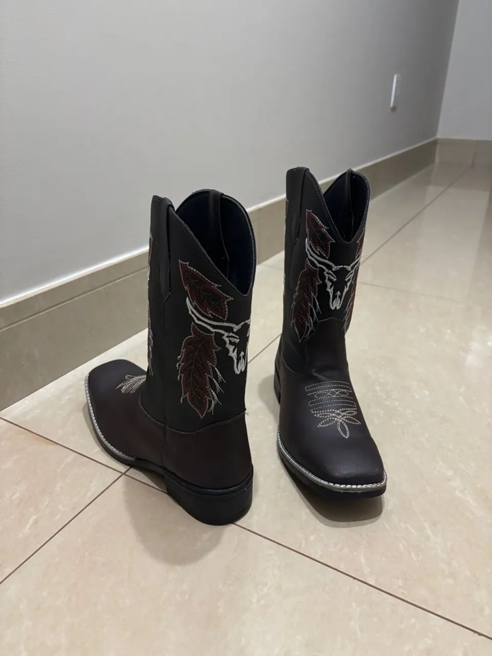 Bota Country Masculina Bico Quadrado Linha Premium - Foto 3