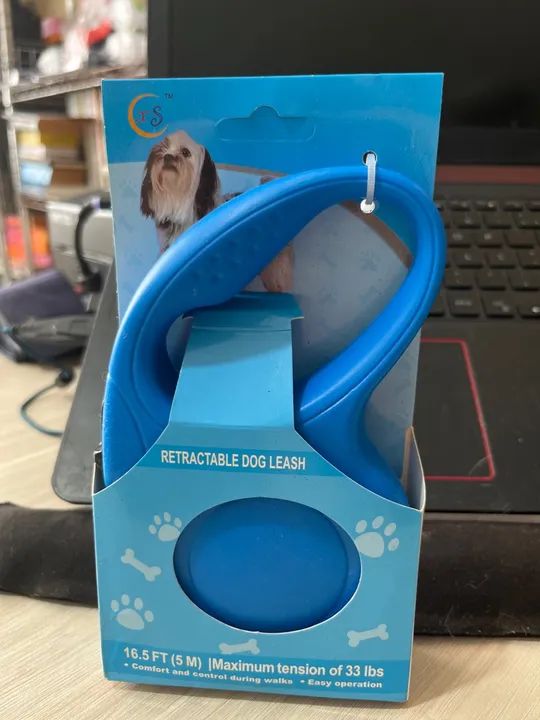 Coleira Retrátil de 5 metros - Suporta até 15 kg