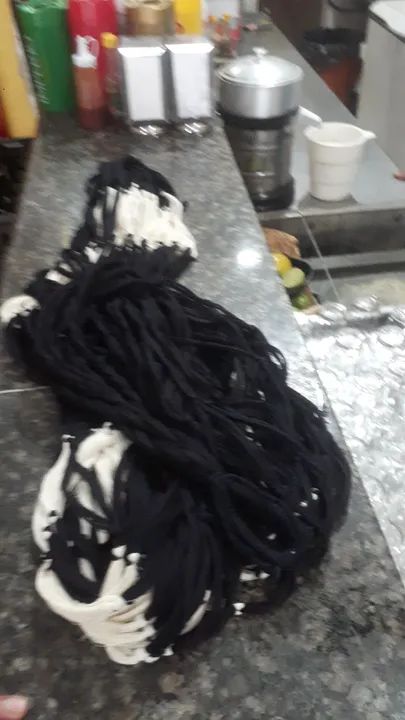 Barbante para crochê - Branco e Preto - Foto 2