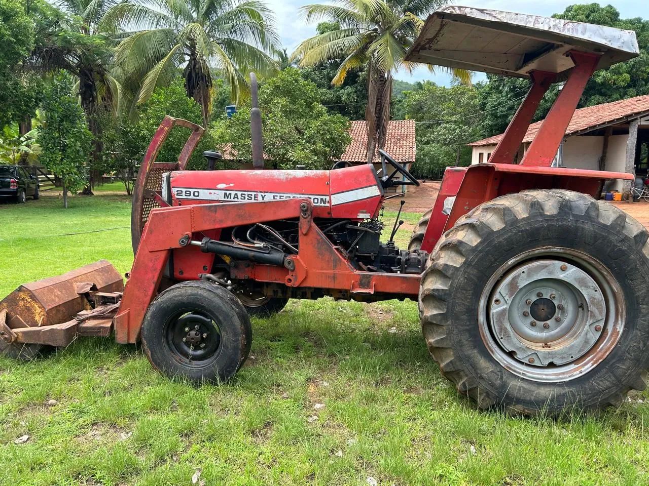 TRATOR MASSEY FERGUSON 290 COM LAMINA E CONCHA - Foto 3