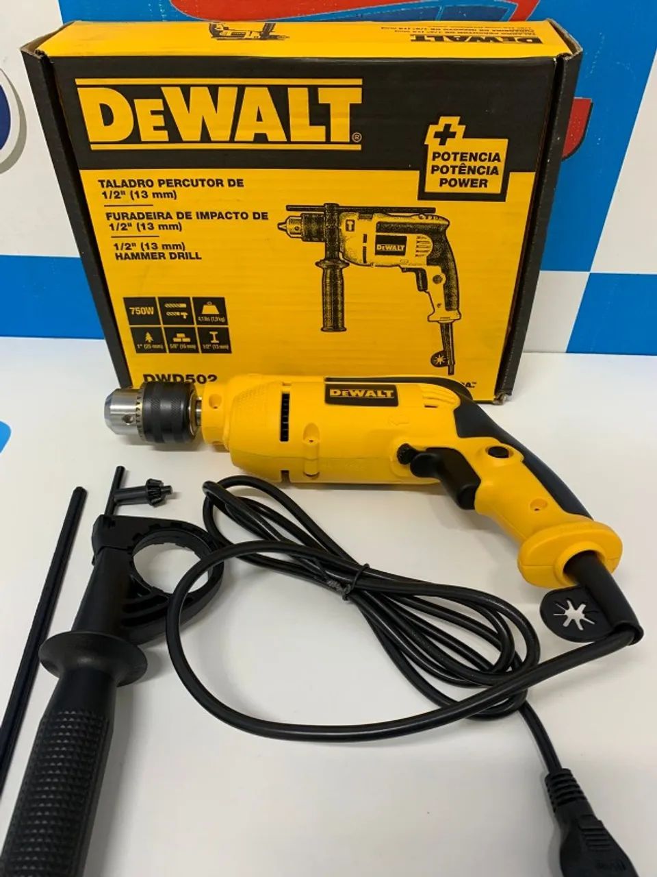 Furadeira de Impacto 1/2Pol Dewalt 750W 127V 1
