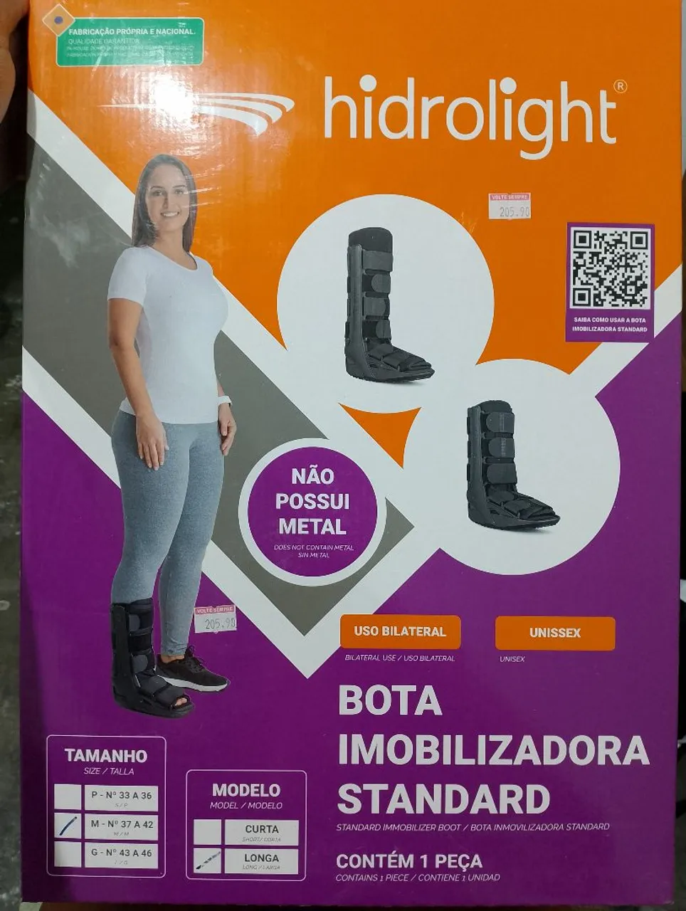 Bota Imobilizadora Standard Hidrolight - Unissex