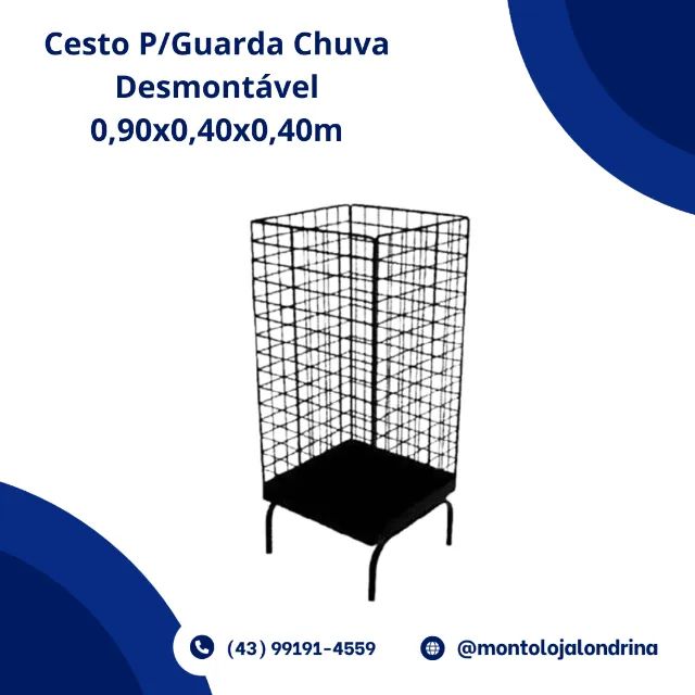 Cesto P/ Guarda Chuva Desmontável