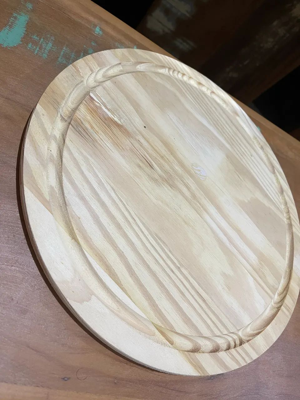 Tábua Redonda de Madeira - 34 cm de diâmetro  - Foto 4