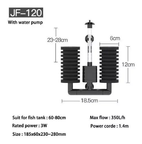  Filtro bioquímico de Espuma Interno Jf-120 350lh Sunsun - Foto 2