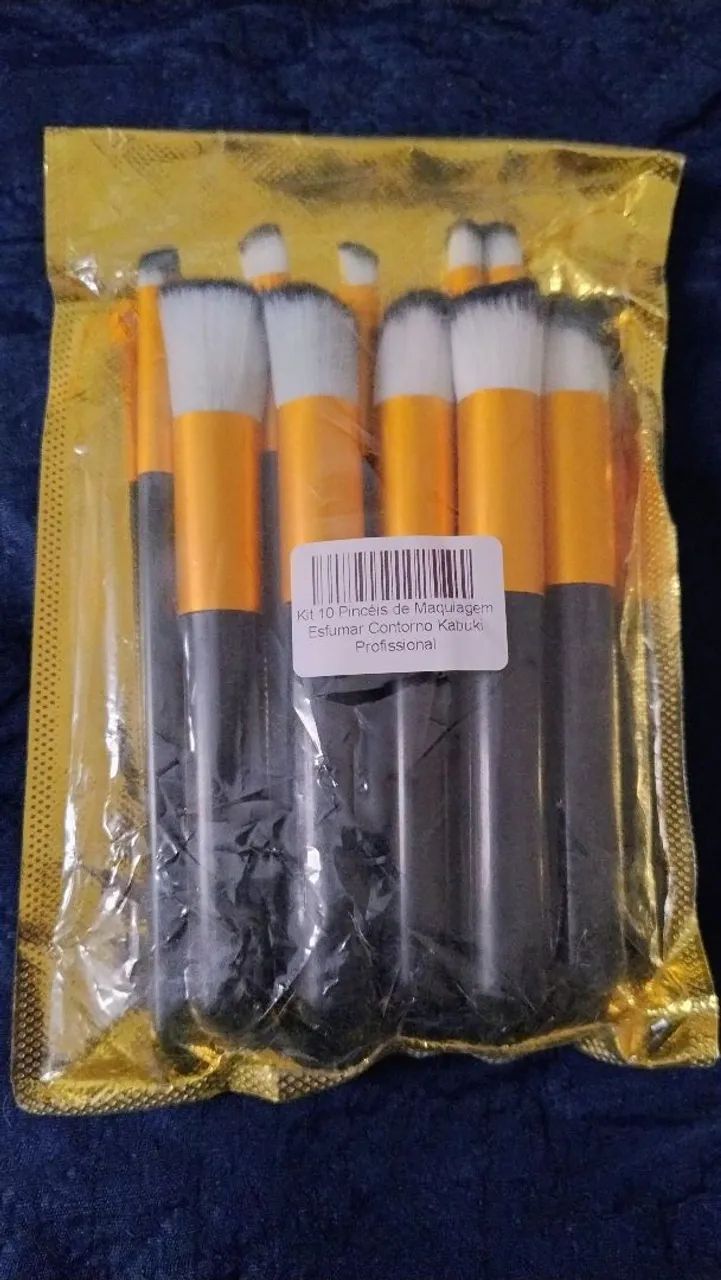 Kit 9 pincéis para maquiagem