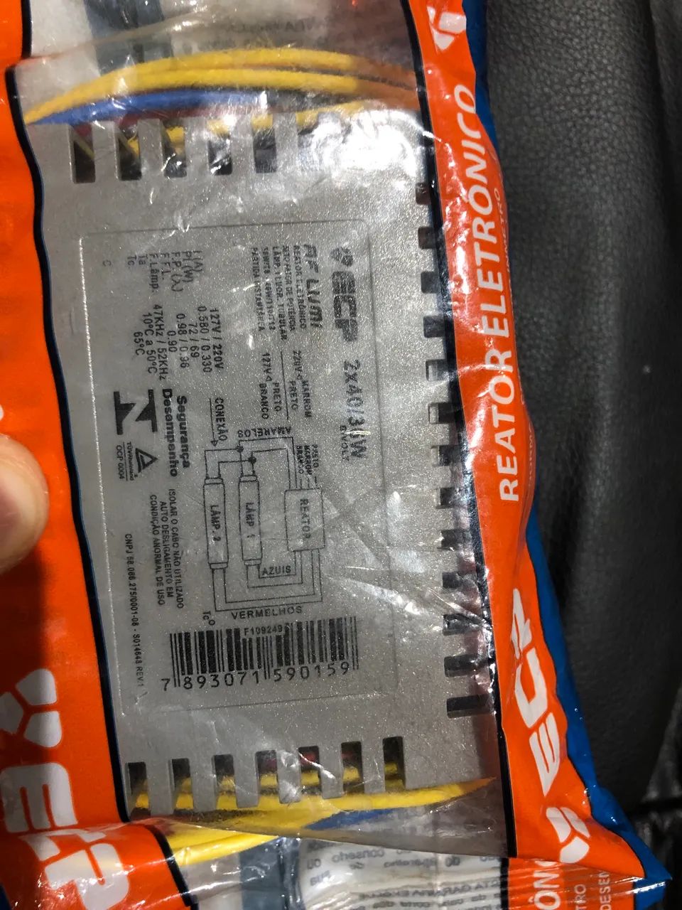 Reator Eletrônico para Lâmpada Fluorescente 2x40/36W 