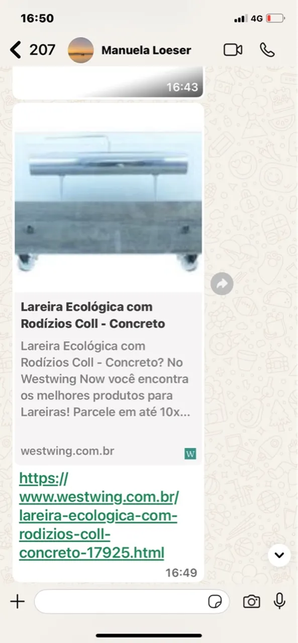 Lareira Ecológica com Rodízios Coll -