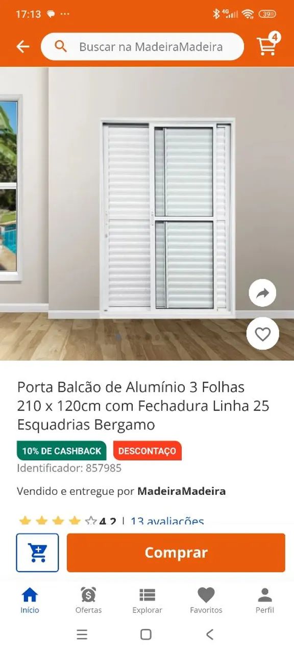 Porta de alumínio branca - Foto 2