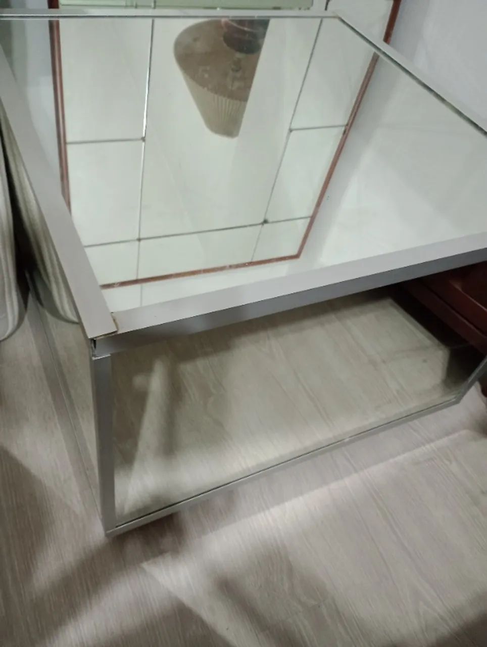 Mesa de canto/centro espelhada 0,72 x 0,72 - Foto 2