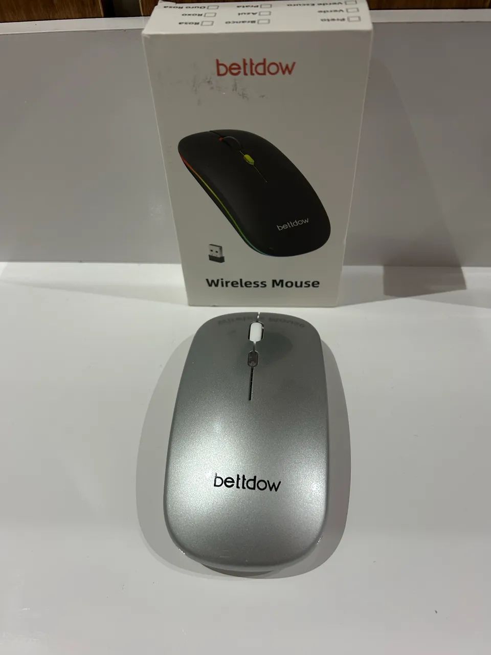 Mouse Bettdow Sem Fio Sem Fio 2400DPI 2,4GHz Bluetooth Mouse - Foto 4