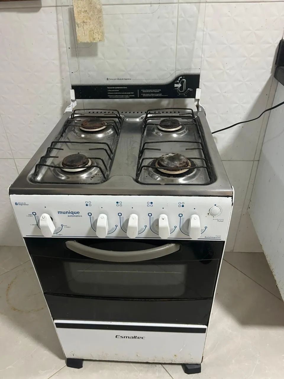 Fogão Esmaltec 4 bocas 