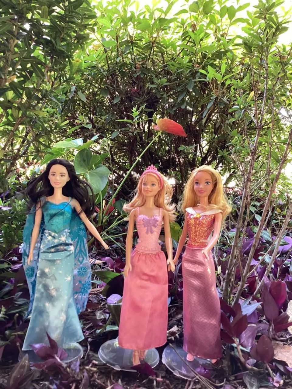 Trio lote de princesas Barbie e Disney