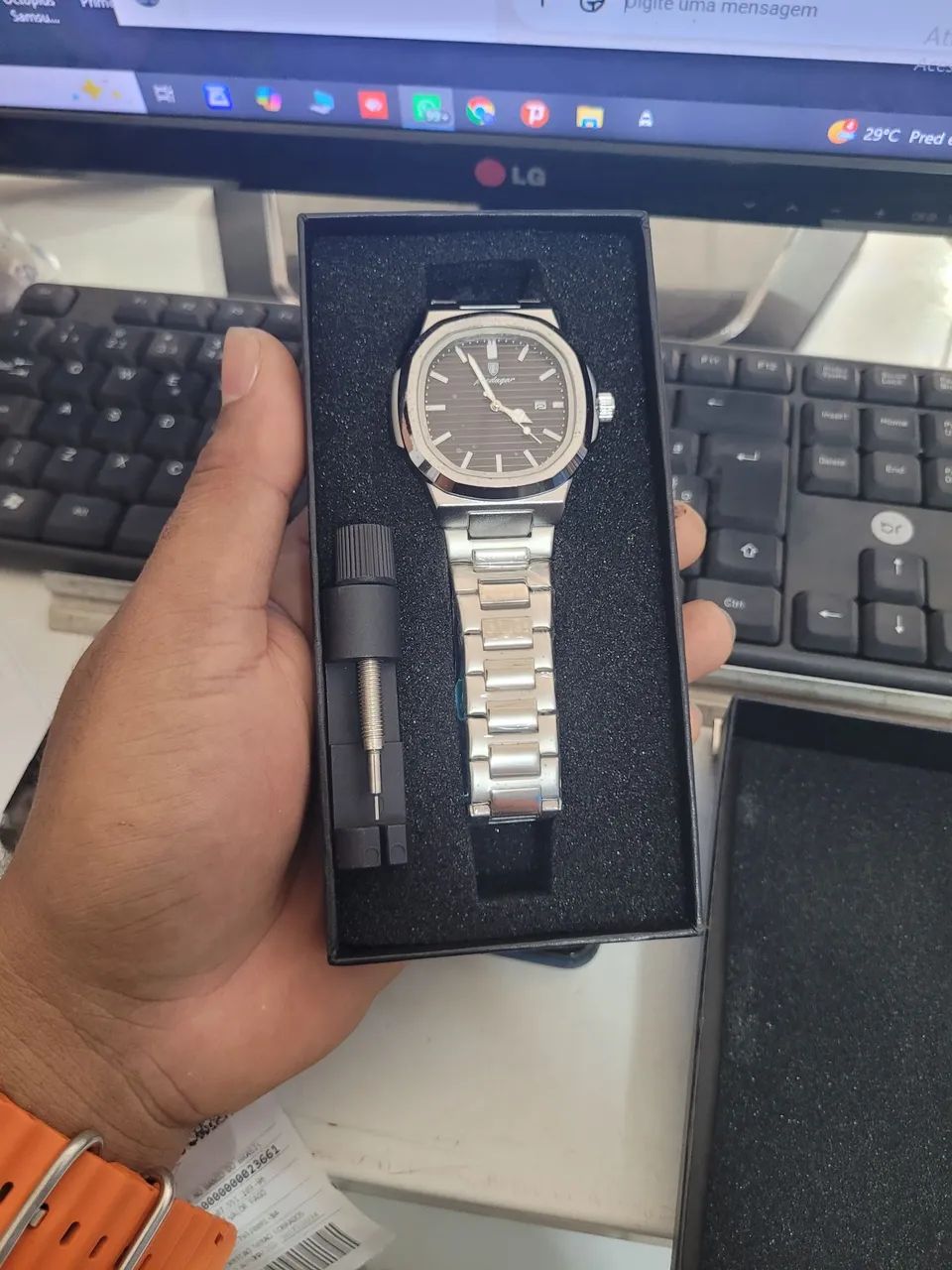 Relogio de pulso, pulseira de aço - Foto 2