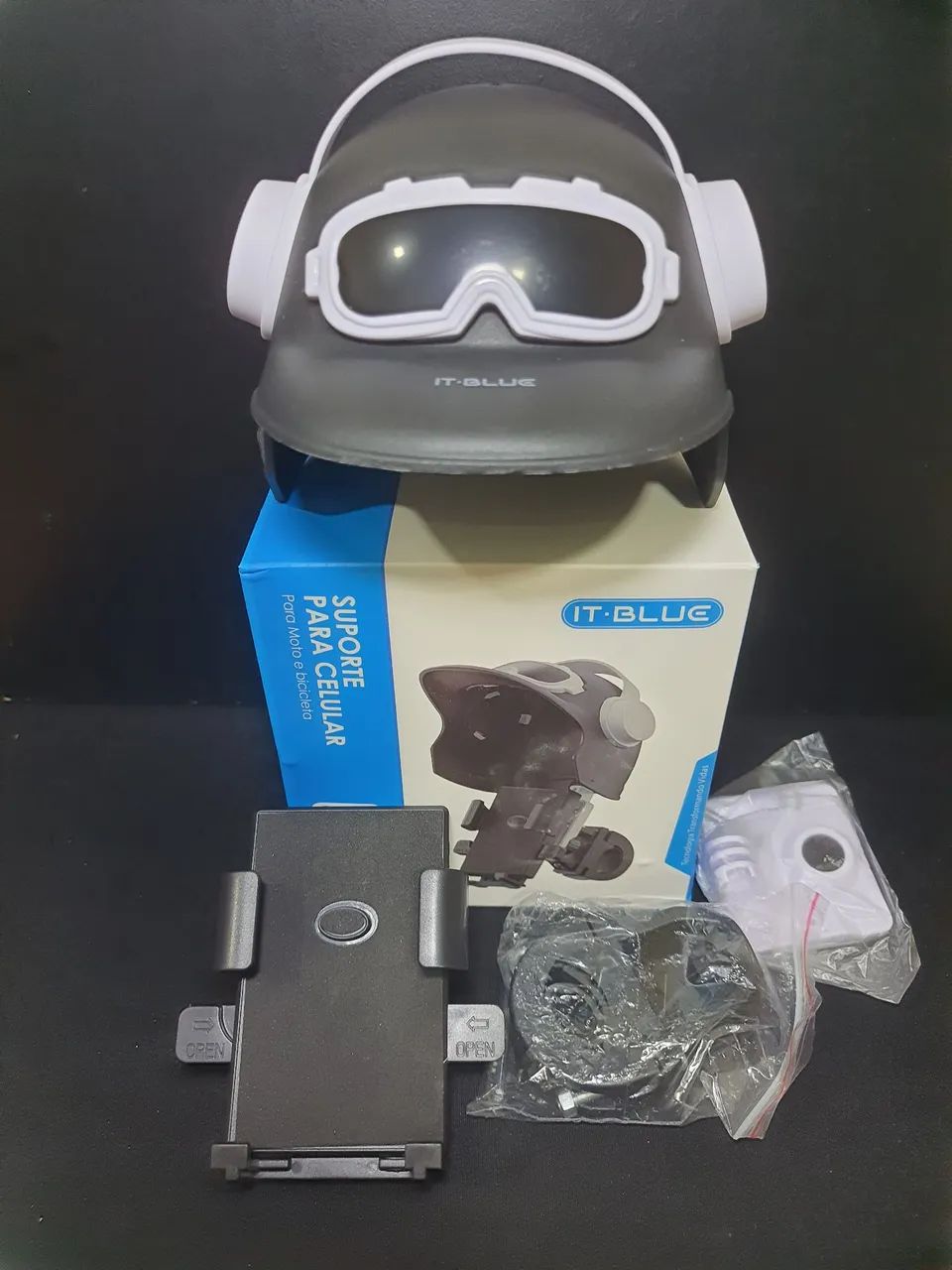 Suporte para celular moto capacete - Foto 5