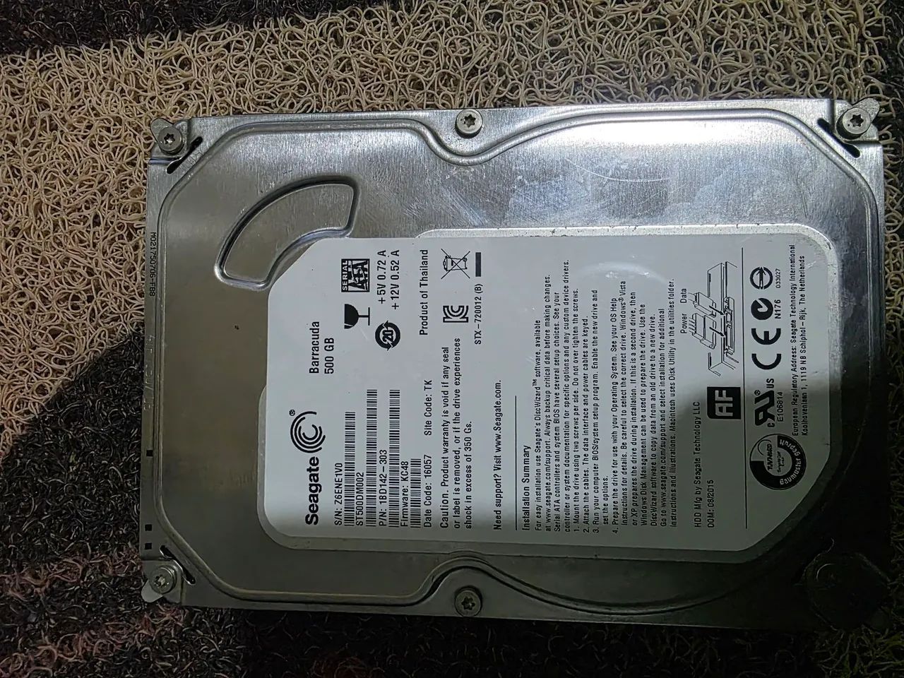 Hd 500gb seagate funcionando perfeitamente 