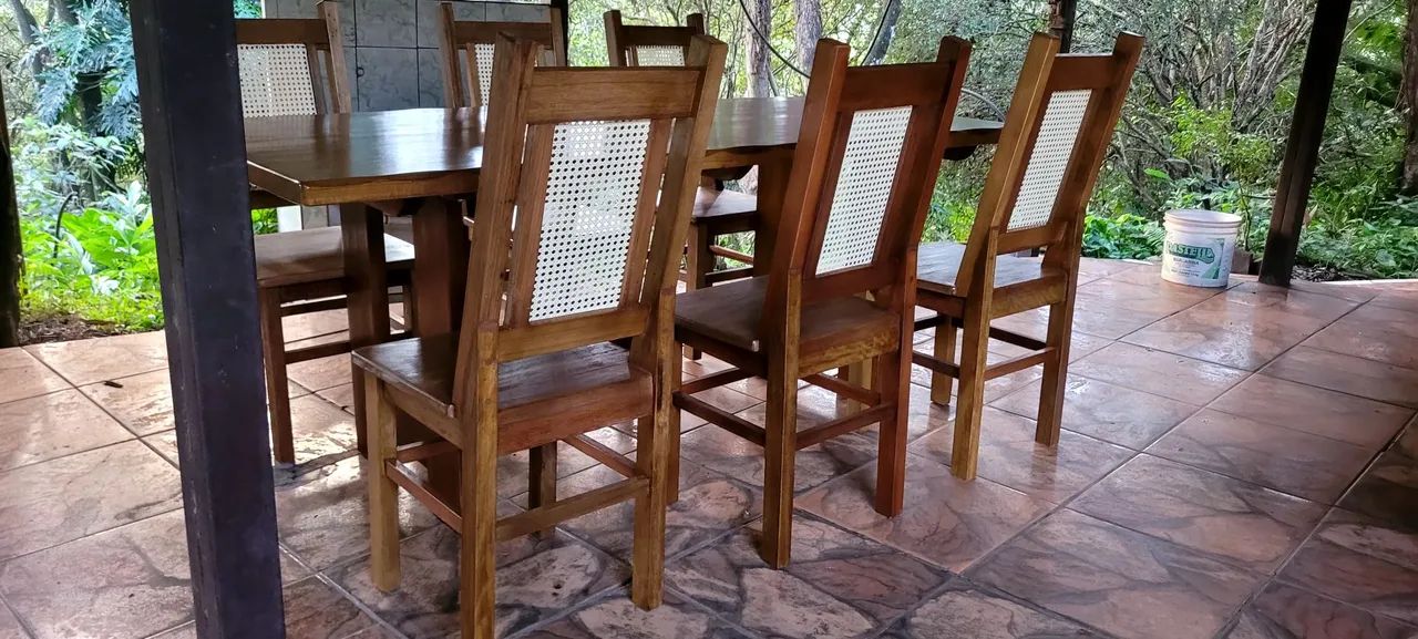 Mesa rústica com 6 cadeiras PROMOÇÃO  - Foto 2