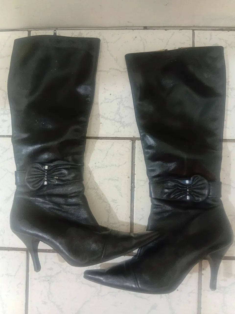 Bota de couro Cano Alto - Foto 4