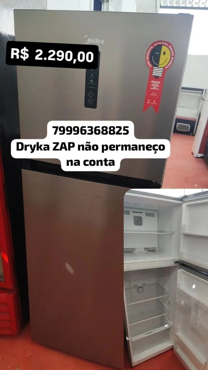 geladeira inox conservada