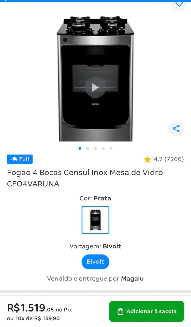 Fogão cônsul - 04 bocas  - Foto 5