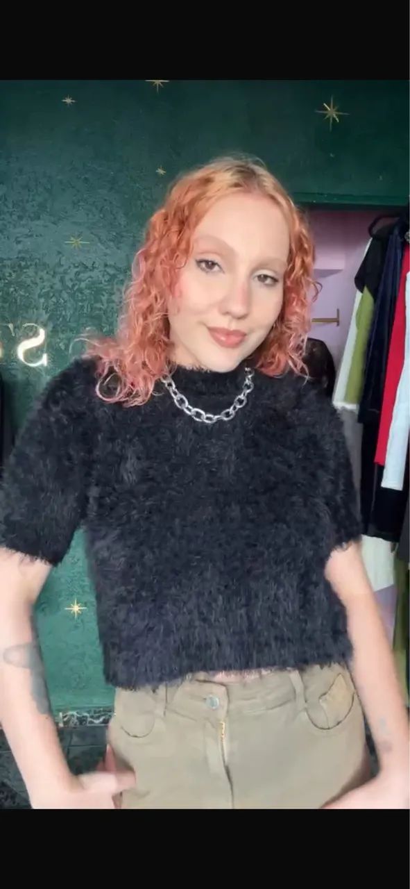 Cropped de Veludo