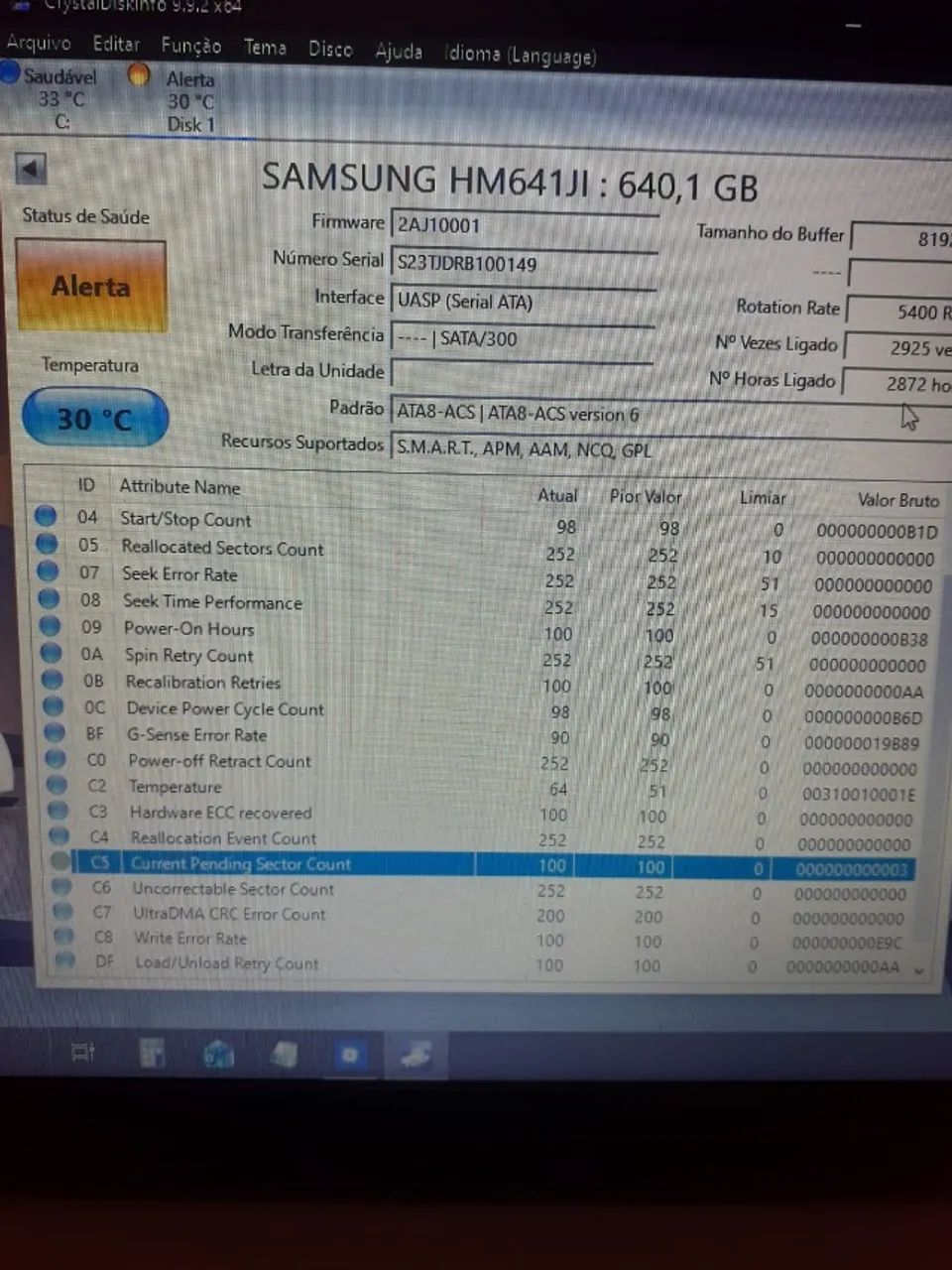 HD de Notebook Samsung em Alerta Funcionando  - Foto 2