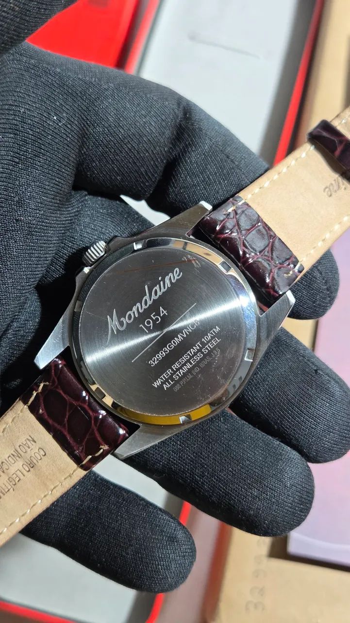 Relógio Mondaine 1954 Marrom - Foto 5