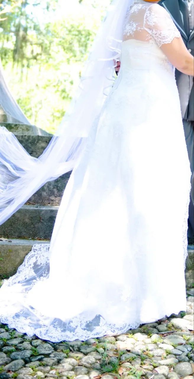 Vestido de noiva - usado uma vez - Foto 2