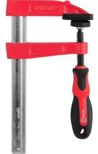 Grampo tipo sargento 150 mm x 80 mm, com ranhuras, NOVE54