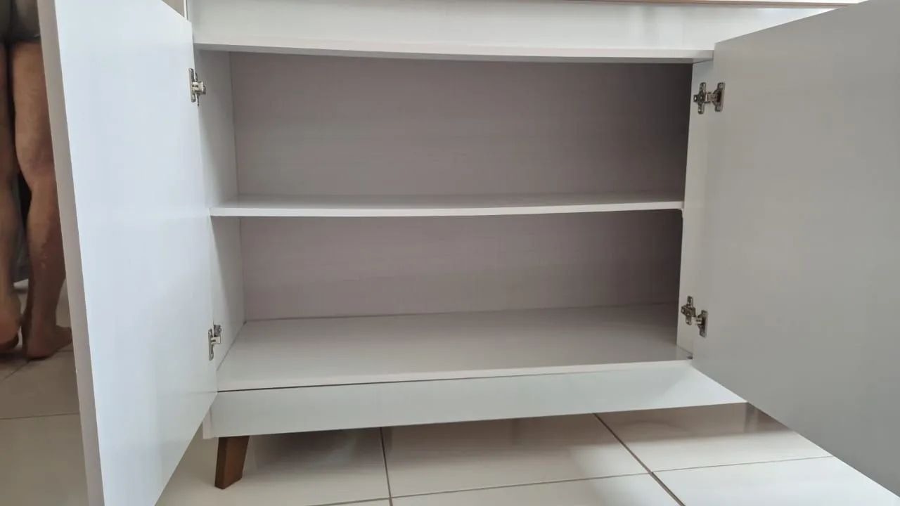 Balcão Branco 3 portas usado Excelente  - Foto 2