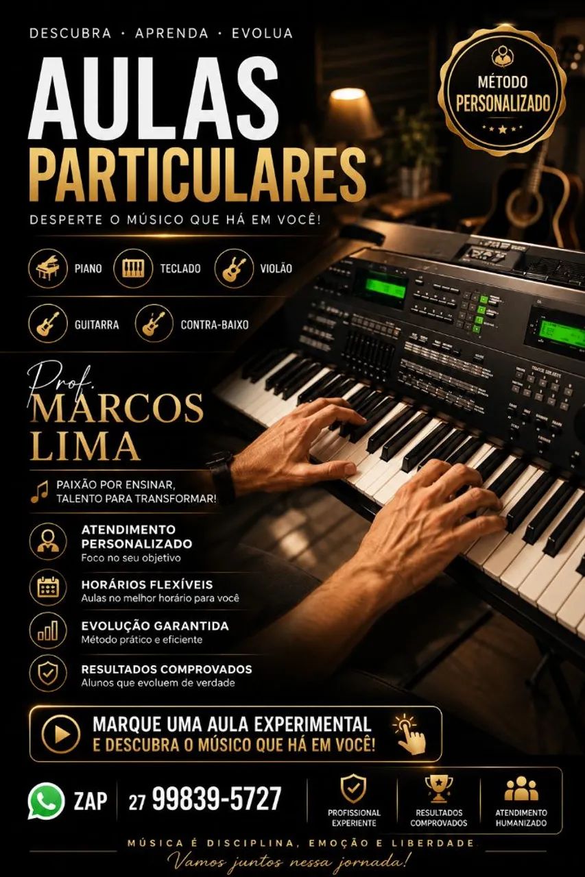 AULAS DE TECLADO,PIANO,VIOLÃO E CONTRA BAIXO
