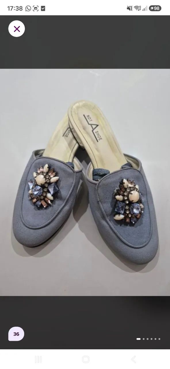 Mule not a shoe azul 36 