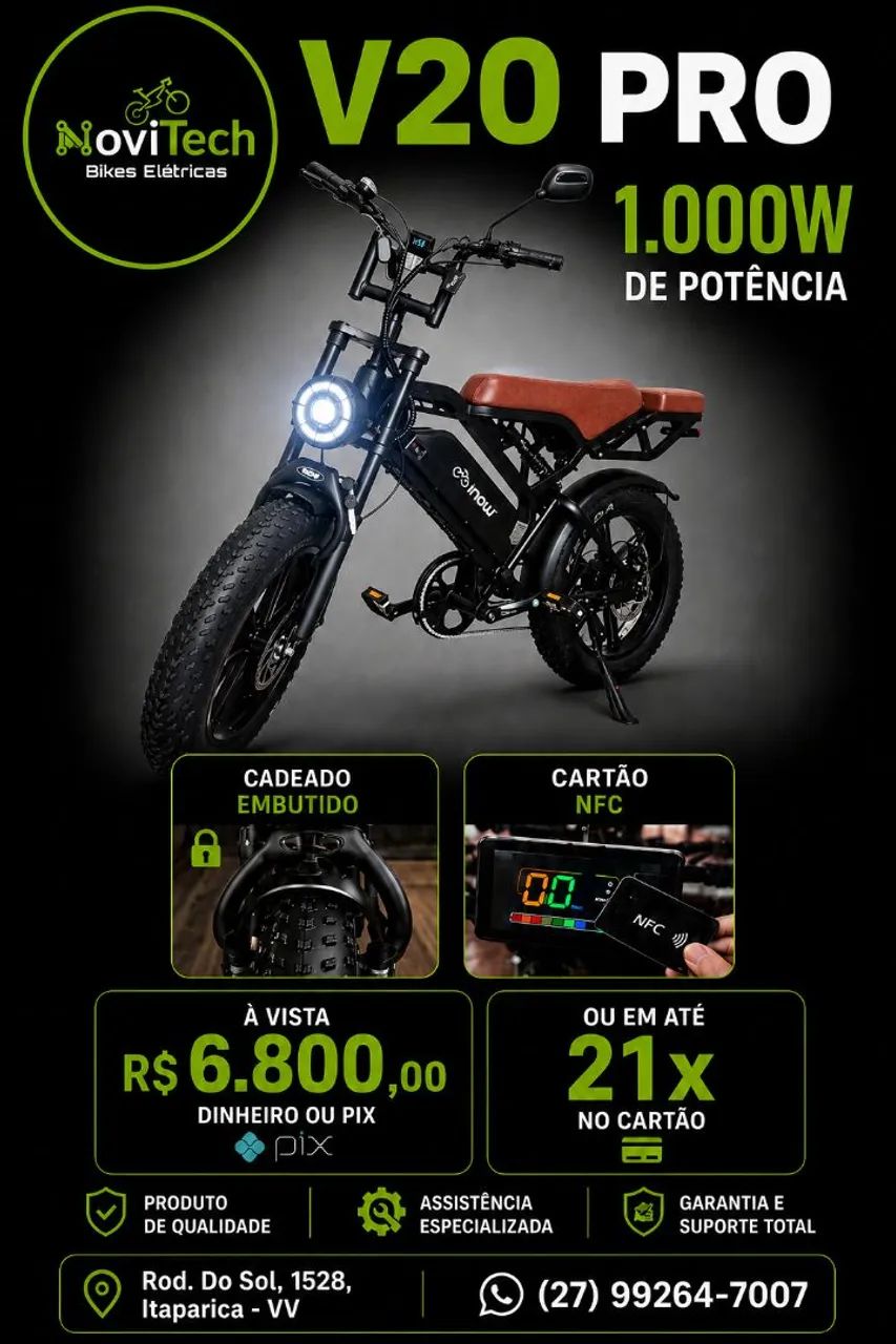 Bicicleta elétrica V20 PRO