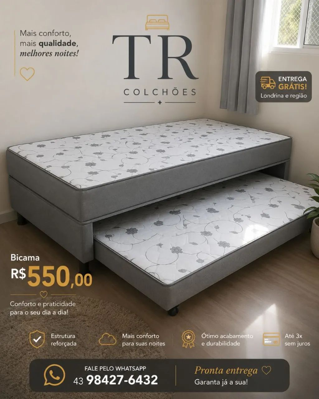 Cama box solteiro a pronta entrega  - Foto 2