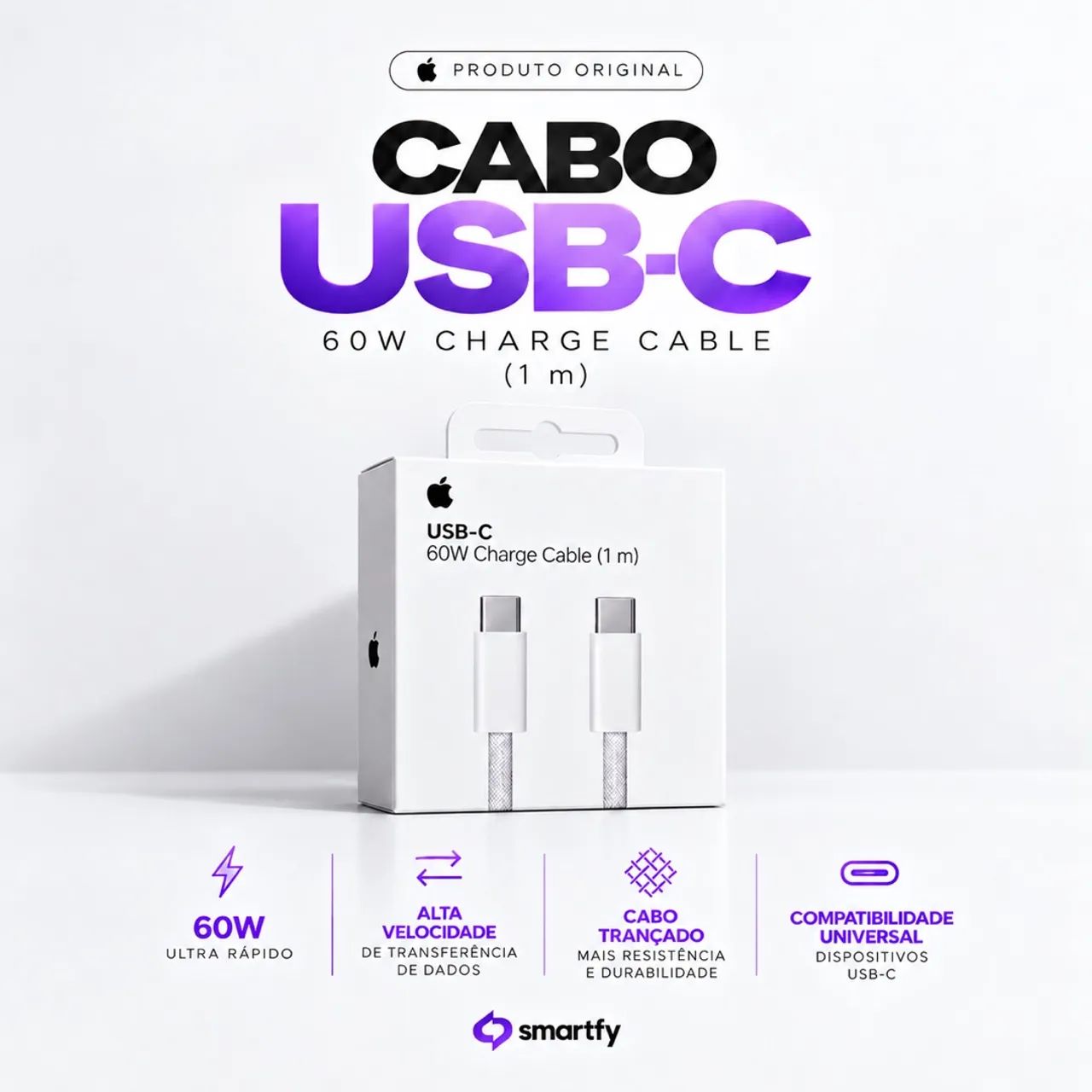 Cabo USB-C 60W (1M) | Original APPLE - Foto 3