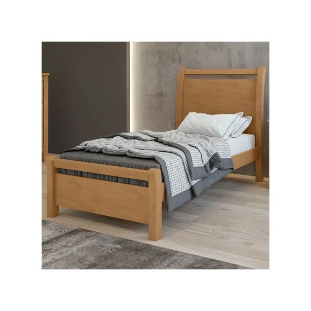 Cama de Solteiro Reali Amêndoa Clean