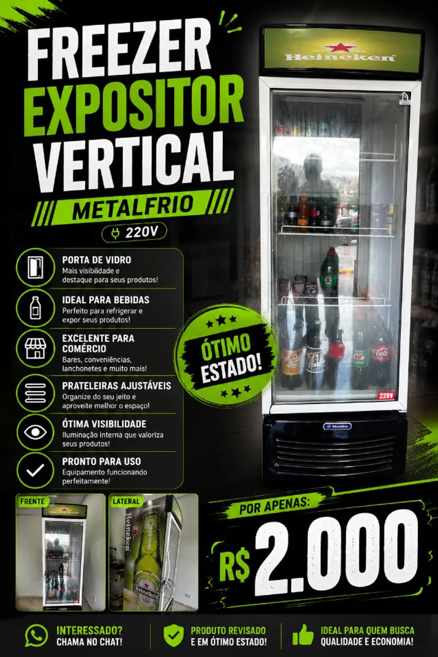 FREEZER EXPOSITOR VERTICAL METALFRIO