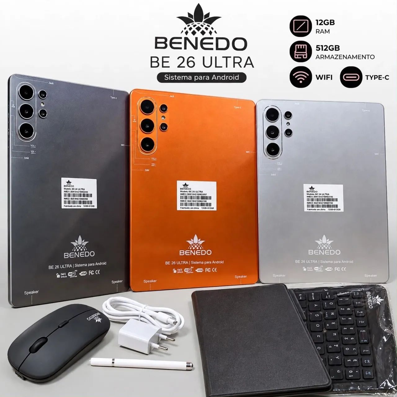 TABLET BE 26 ULTRA BENEDO 512gb/12RAM