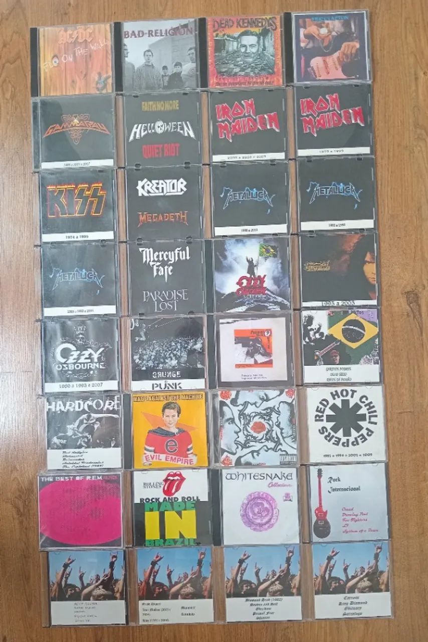 Cd's de rock, lote com 32 unidades = R$ 48,00
