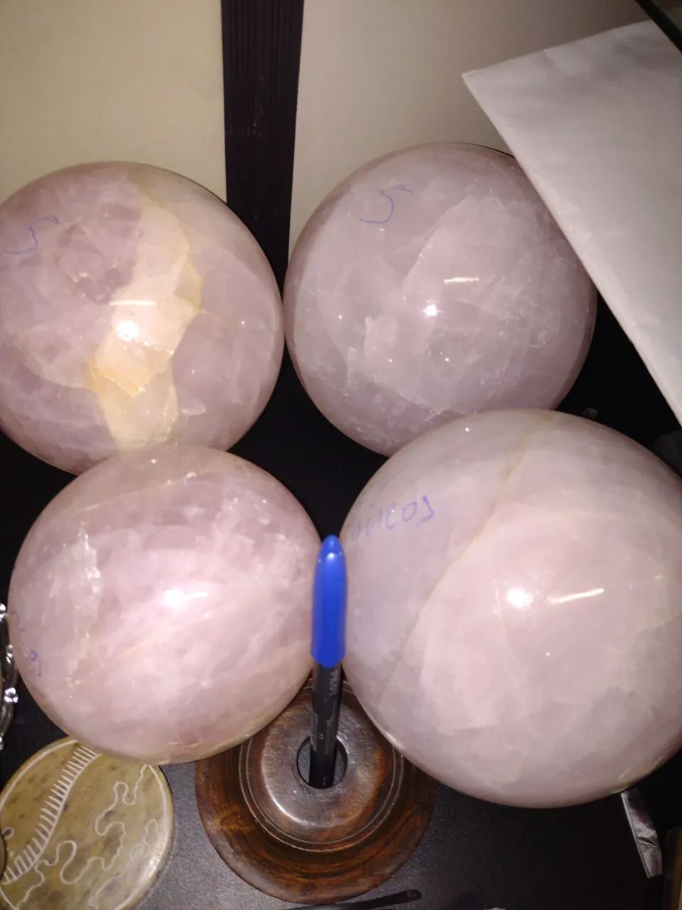 Bola de quartzo rosa 5kg extra 