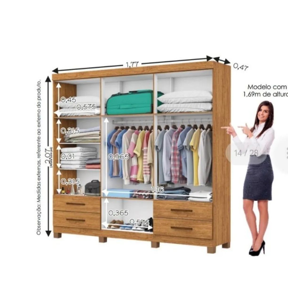 Guarda Roupa Libra! Pronta Entrega! - Foto 2