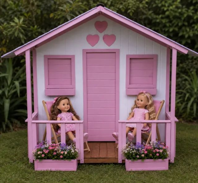 Casinha de Boneca de Madeira