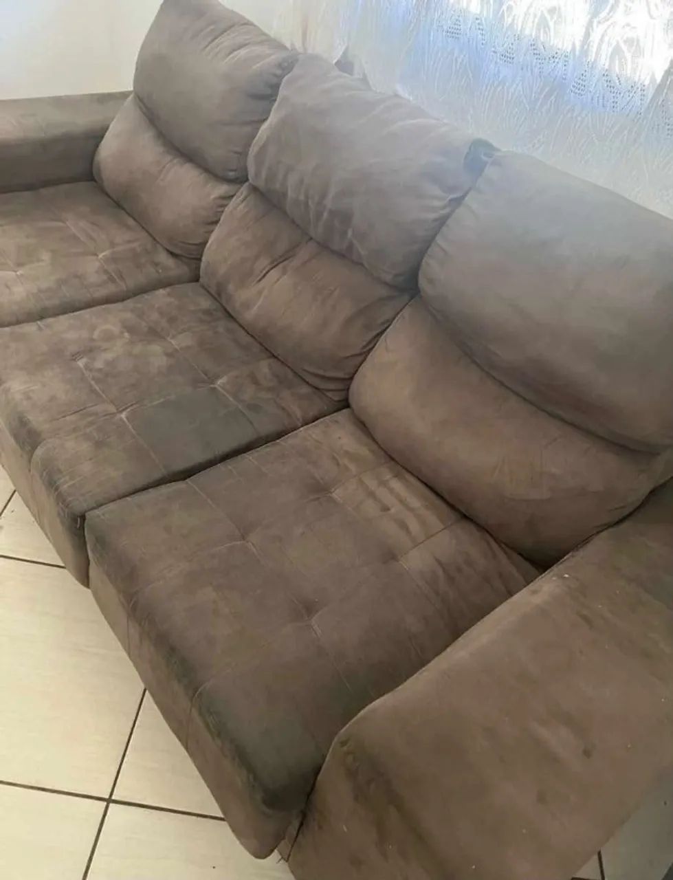 Sofá Retrátil e Reclinável 3 Lugares Marrom - Preço de Oportunidade - Foto 4