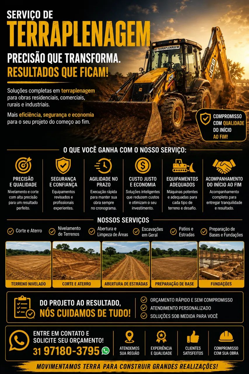 Serviço de terraplenagem 