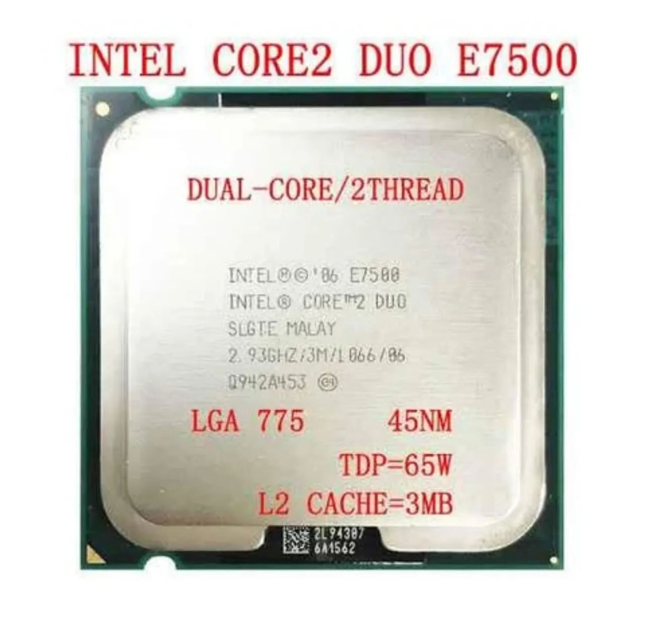 Core 2 Duo E7500 Lga 775