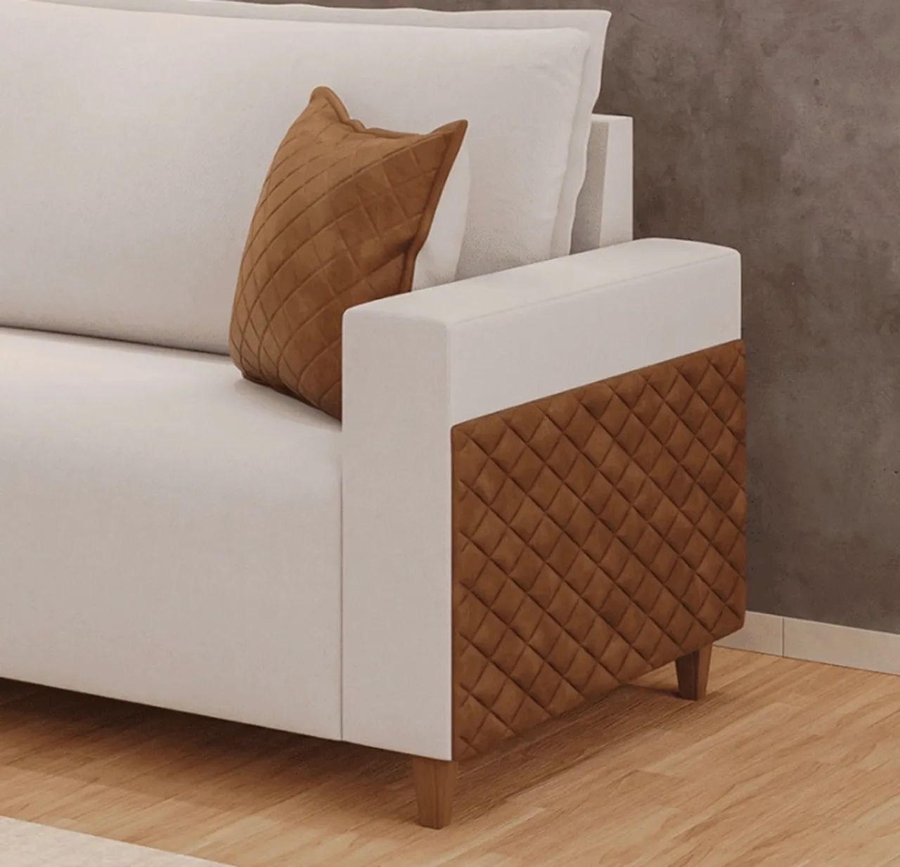 Sofá com Chaise 318cm em Linho p54 - Foto 2