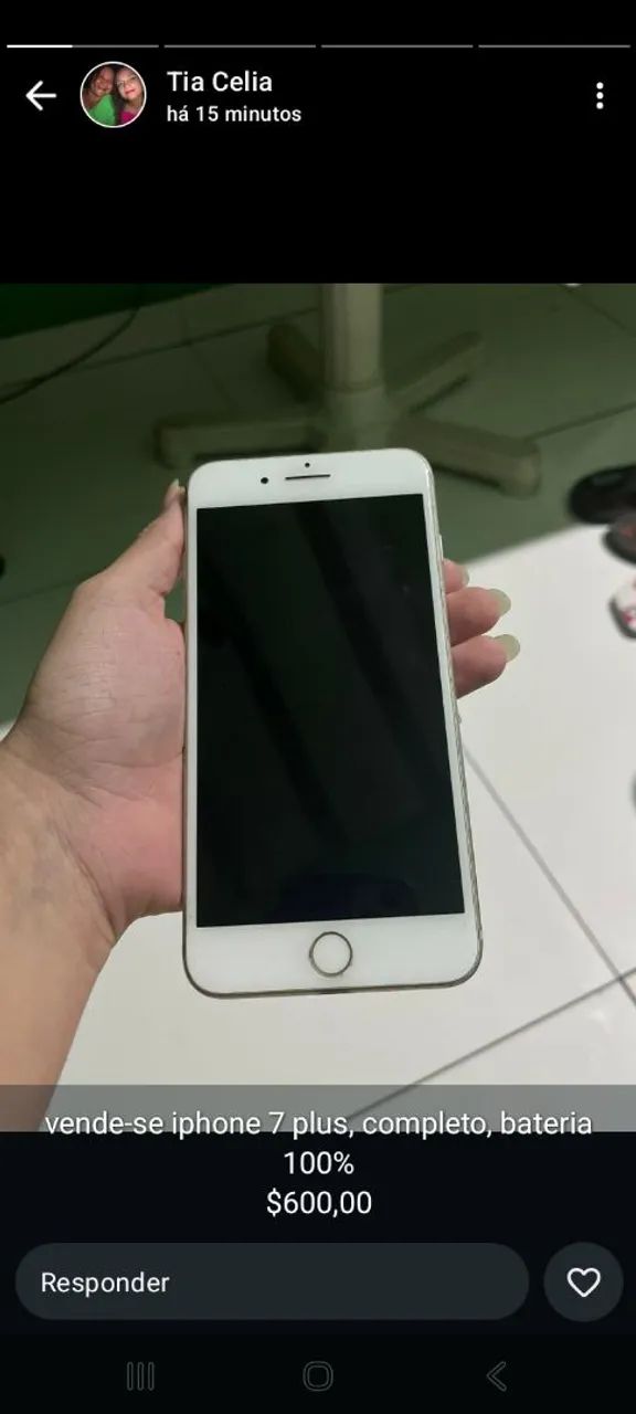 Celular iPhone 7 plus completo 