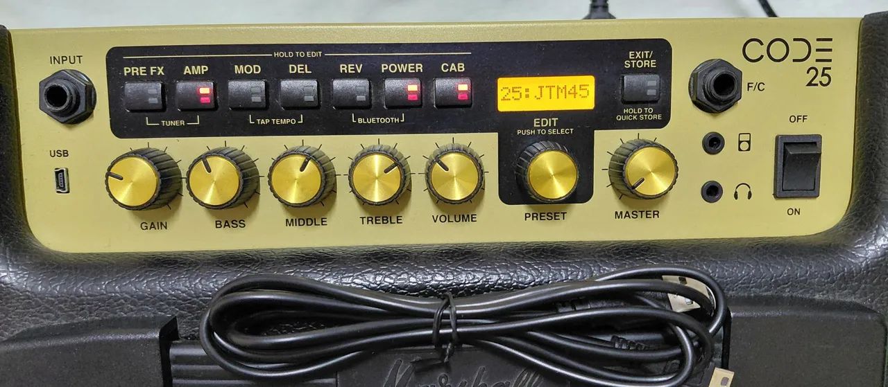 Amplificador Marshall CODE 25(Semi novo) - Foto 3